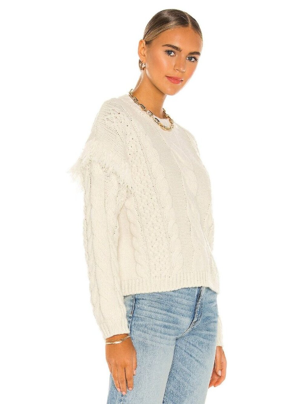 Cupcake And Cashmere Womens Solstice Sweater Britch Ivory Size Large CK406882 - Picture 2 of 5